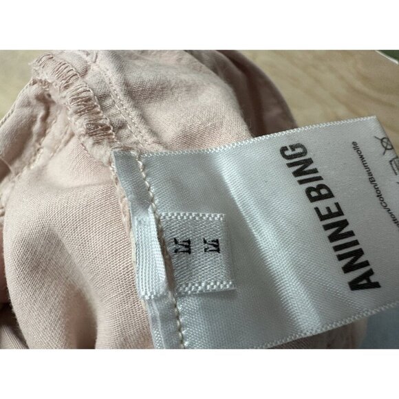 Anine Bing Cotton Shorts Soft Pink M Distressed Shorts Casual Cutoff Button Fly - Picture 10 of 10